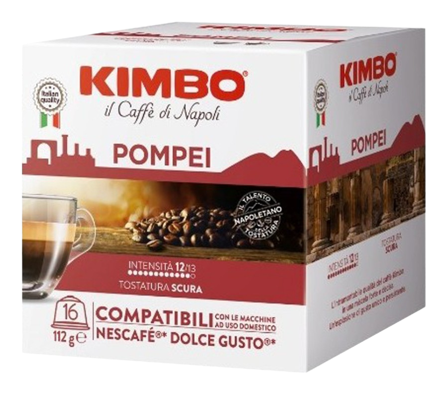 16 capsule kimbo pompei – compatibile dolce gusto