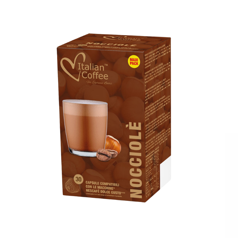 30 capsule italian coffee nocciole – compatibil dolce gusto