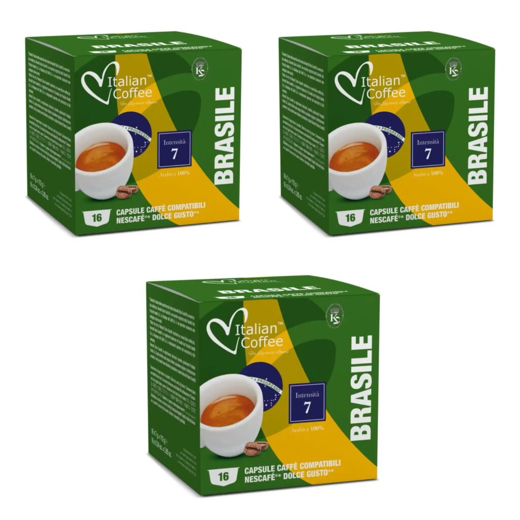 48 capsule italian coffee brasile compatibil dolce gusto