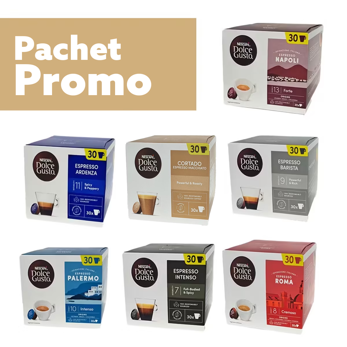 pachet 3x30 capsule la alegere nescafe dolce gusto