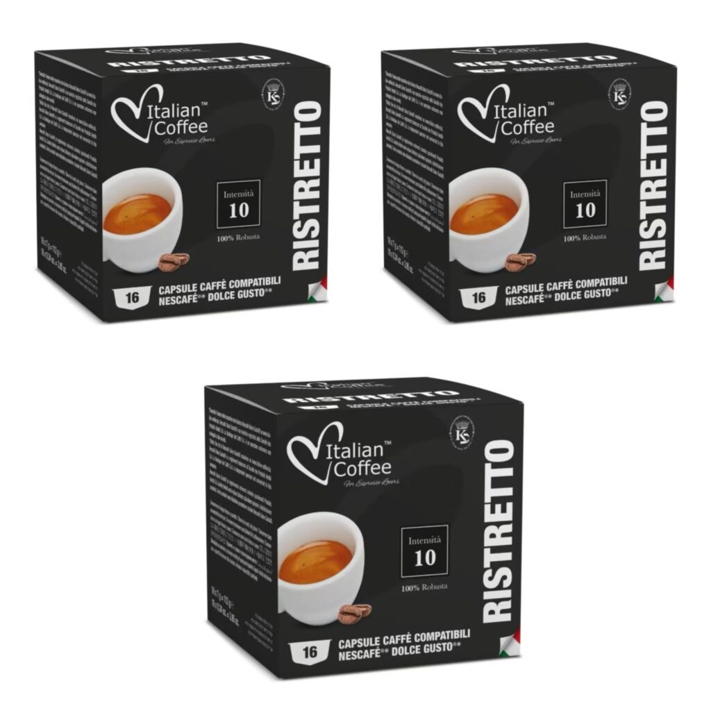 48 capsule cafea italian coffe ristretto compatibil dolce gusto