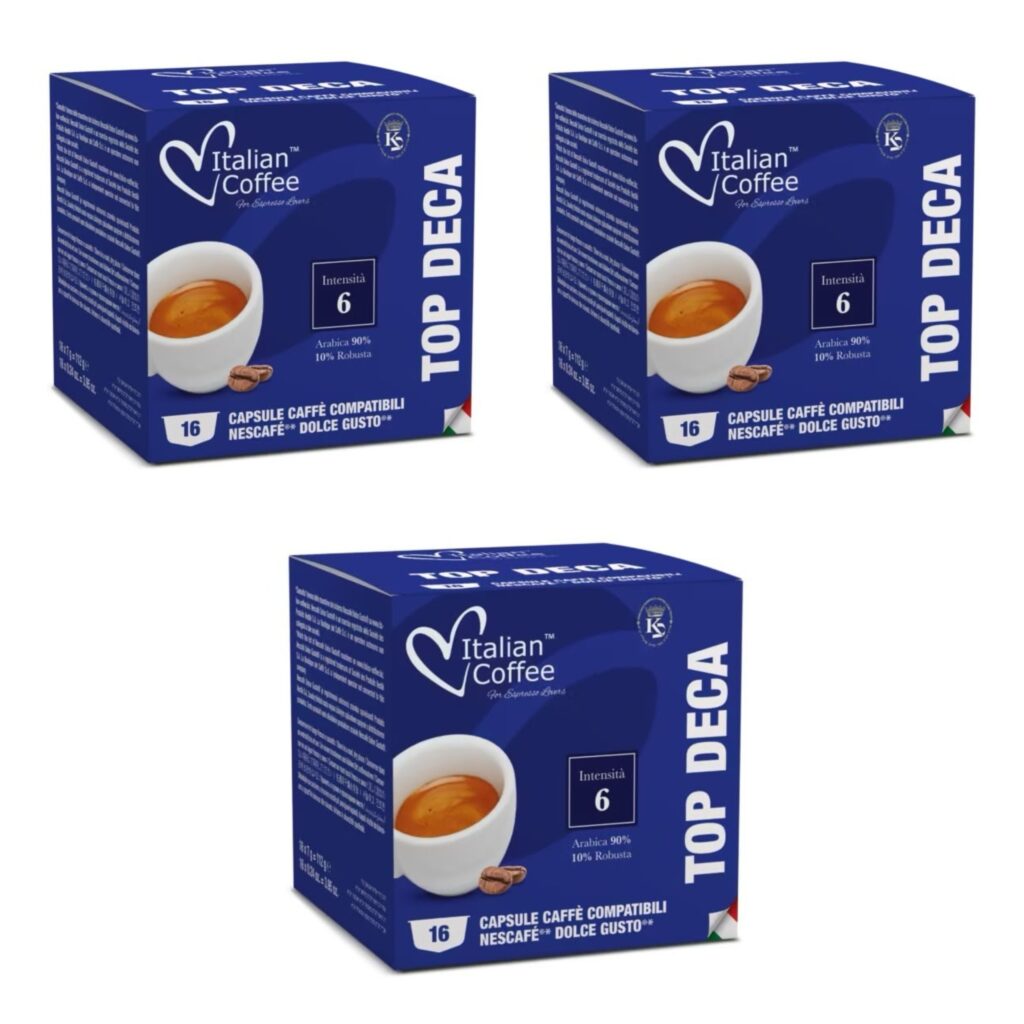 48 capsule cafea italian caffe top deca compatibil dolce gusto