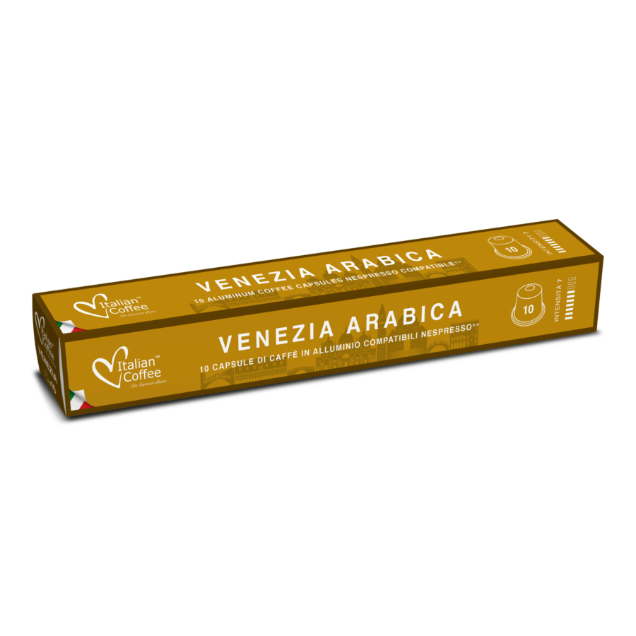 10 capsule aluminiu italian coffe venezia arabica compatibil nespresso