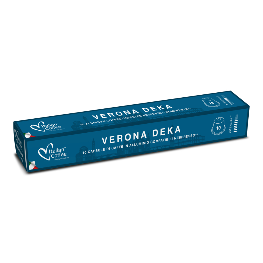 10 capsule aluminiu italian coffe verona deka compatibil nespresso