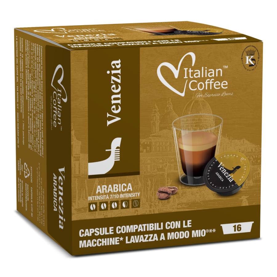 16 capsule italian coffee venezia arabica compatibil a modo mio