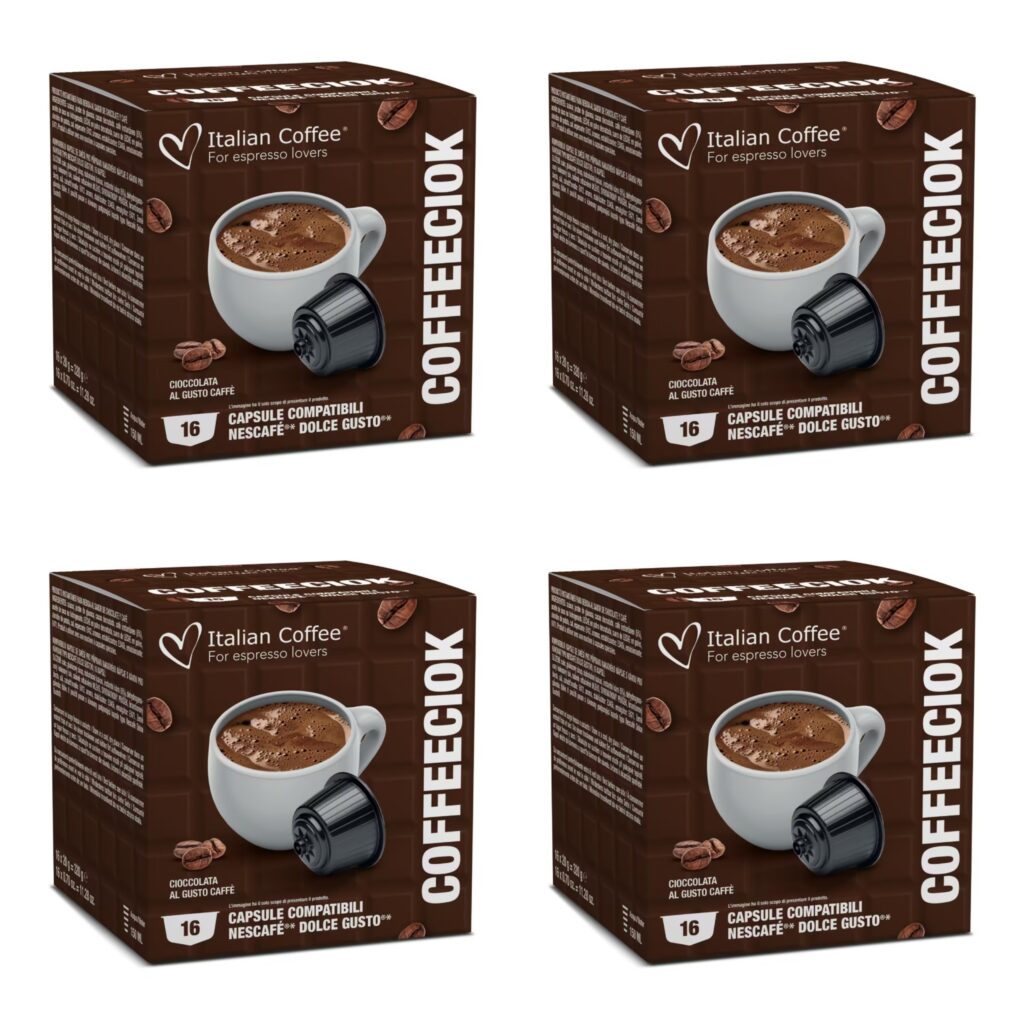coffeeciok 64 capsule italian coffee compatibile dolce gusto