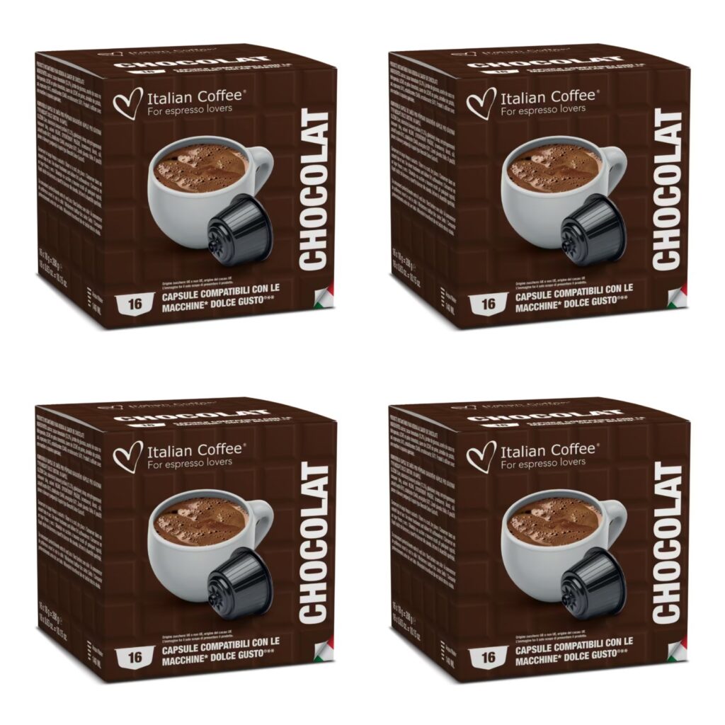 ciocolata calda 64 capsule italian coffee compatibile dolce gusto