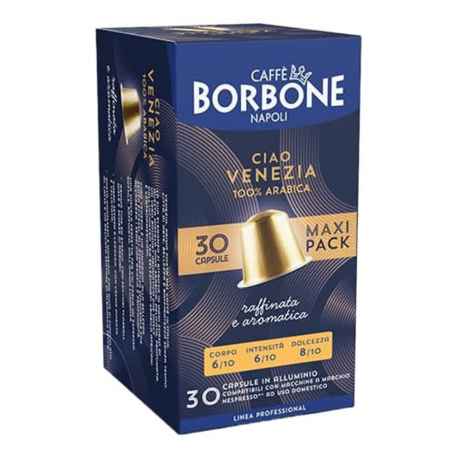 30 capsule aluminiu cafea borbone ciao venezia compatibile nespresso