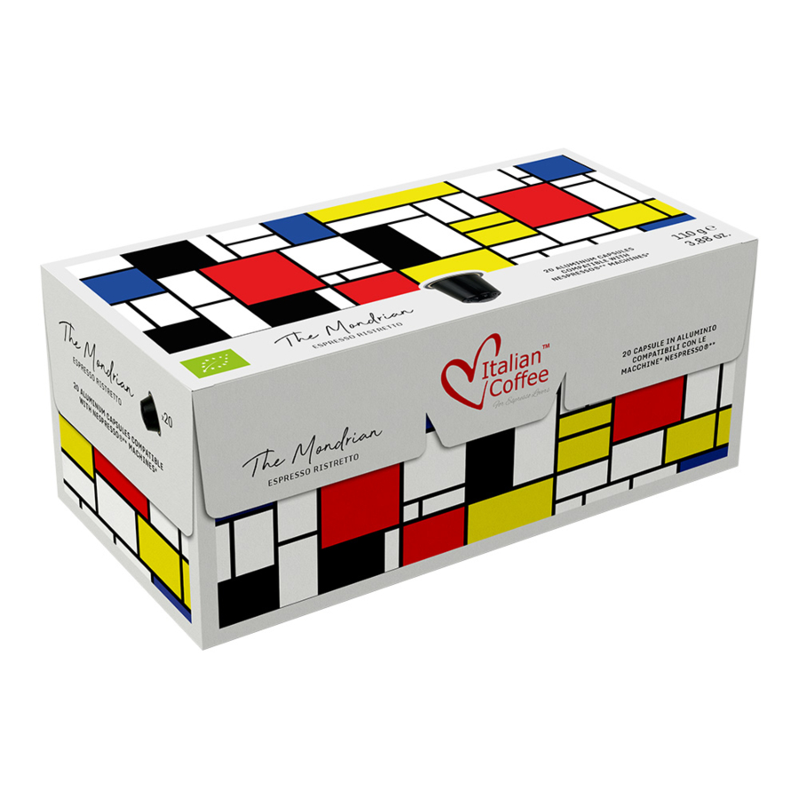 20 capsule cafea mondrian ristretto compatibil nespresso
