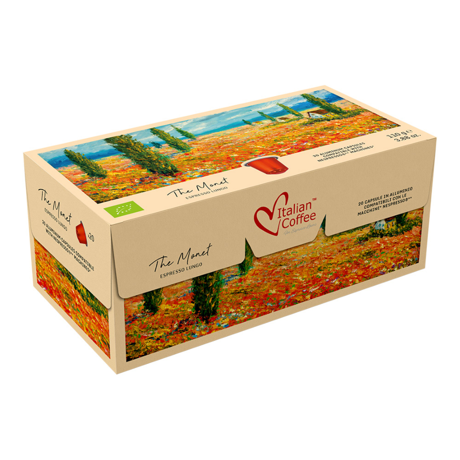 20 capsule cafea monet lungo bio compatibil nespresso