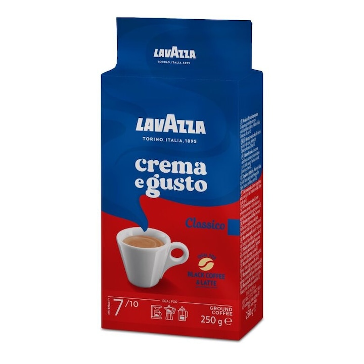 lavazza cafea macinata crema e gusto classico 250 gr