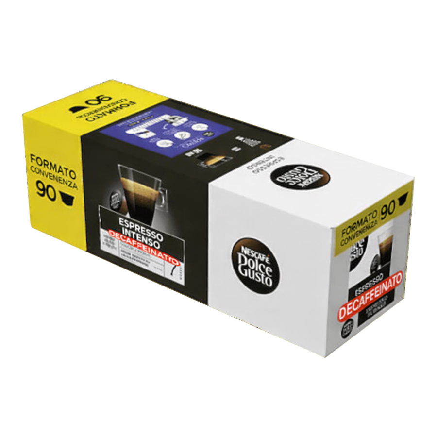 90 capsule cafea nescafe dolce gusto intenso decofeinizata